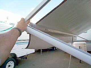 and lock the RV Awning rafters into position