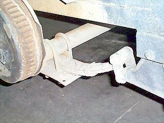 Original axle configuration under the springs