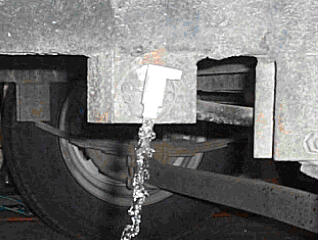 Drain the fresh water tank