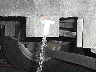 Drain the fresh water tank